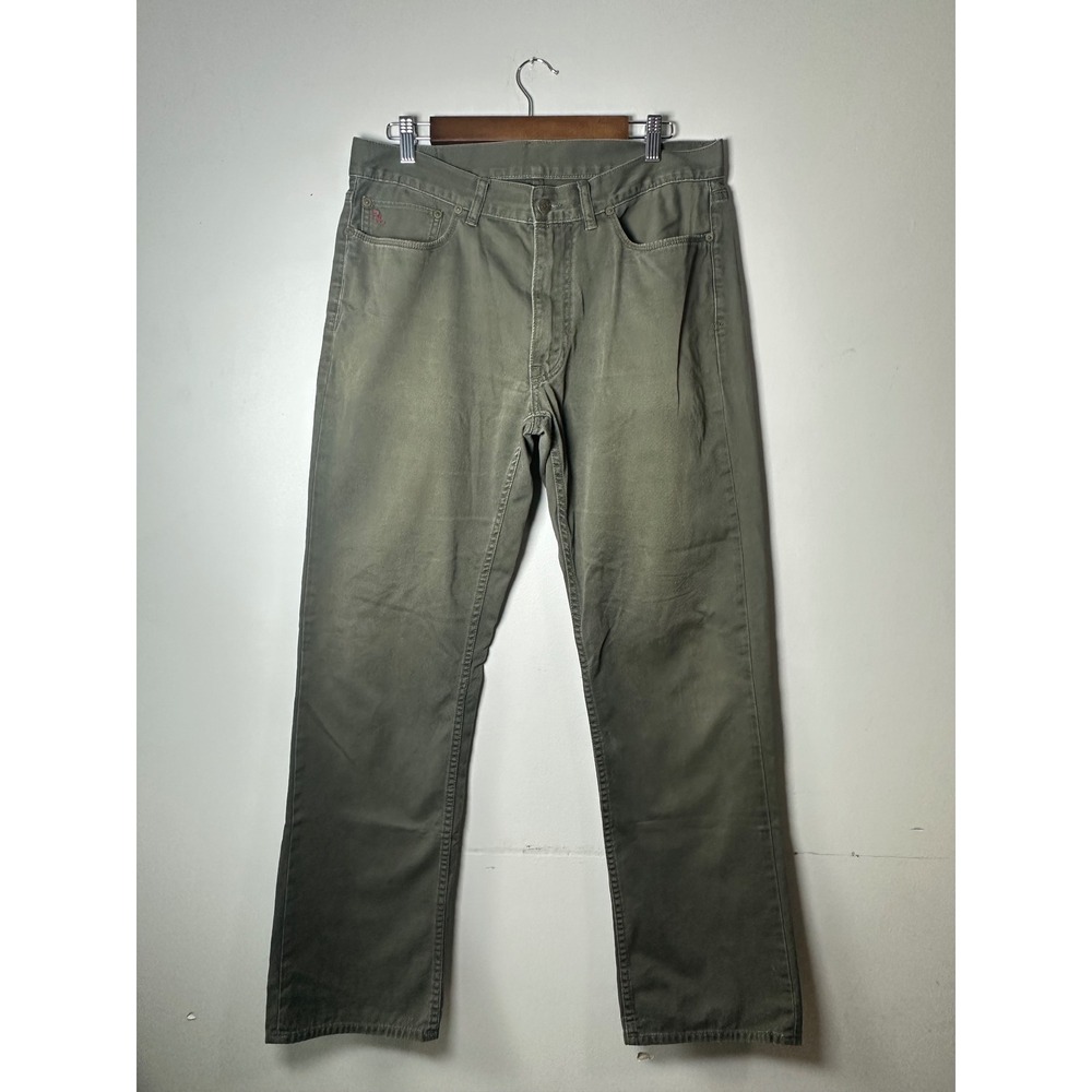 Polo Ralph Lauren 650 Mens 34x32 Olive Army Green Cotton Twill Pants